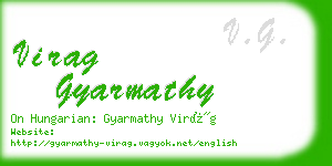 virag gyarmathy business card